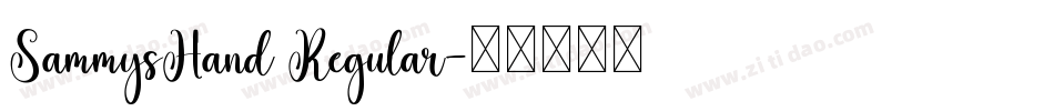 SammysHand Regular字体转换